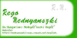 rego mednyanszki business card